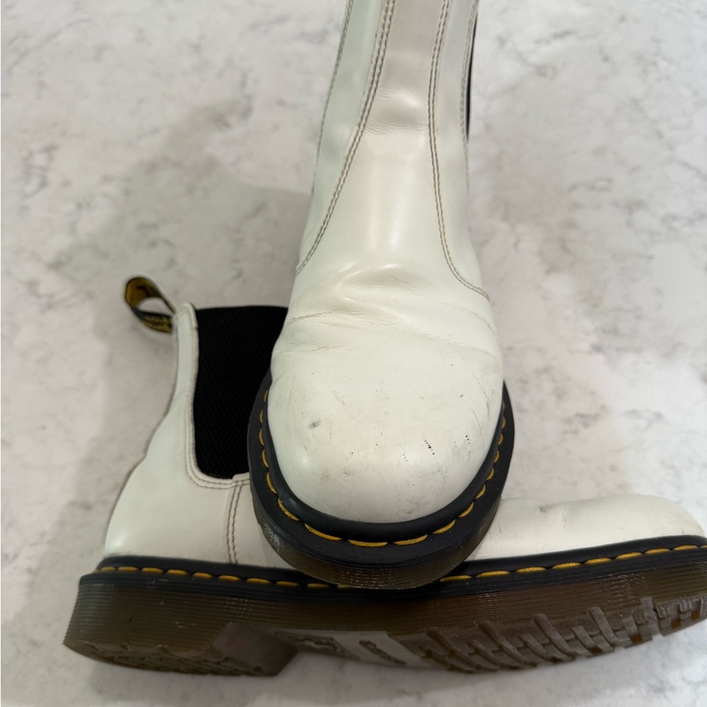 Doc Dr Martin White Leather Chelsea Boots size 10